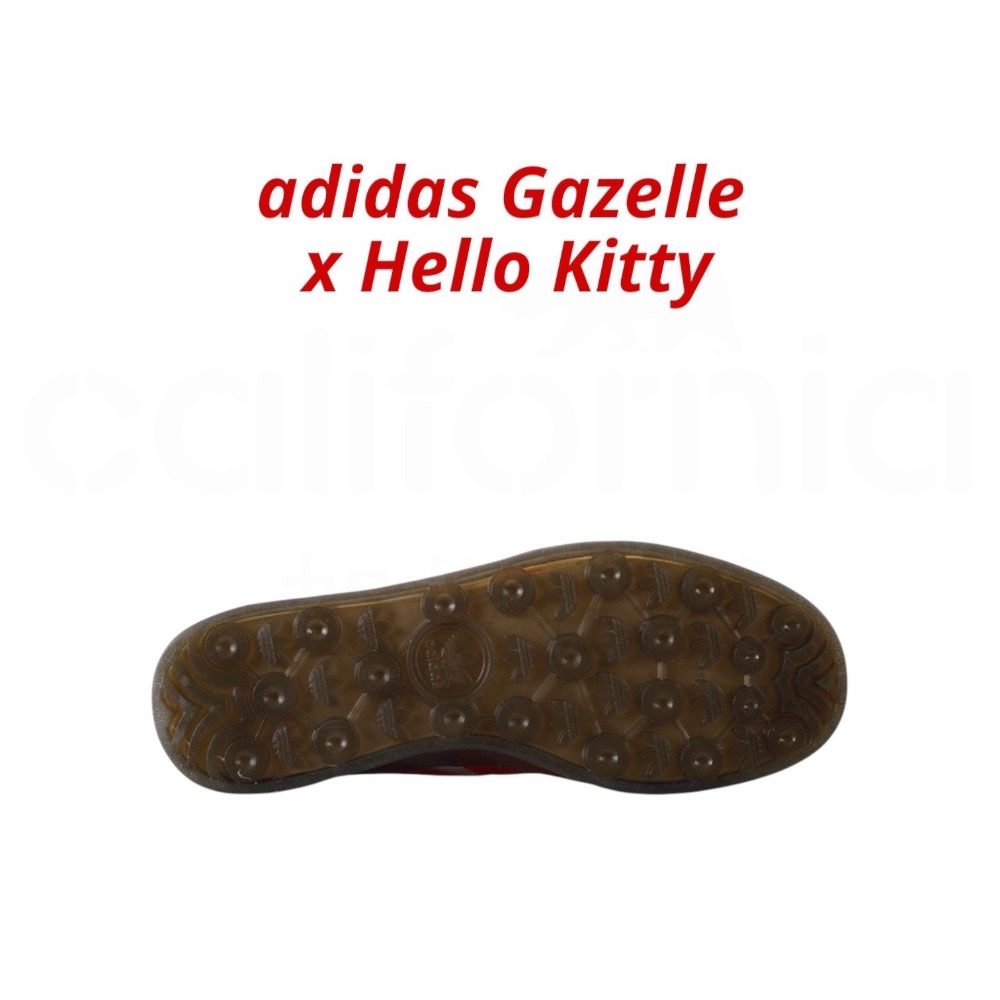 👟adidas Gazelle X Hello Kitty  聯名款休閒鞋 II0013 白紅色｜白色｜紅色｜咖啡底｜-細節圖5