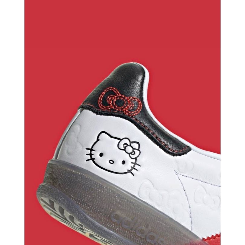 👟adidas Gazelle X Hello Kitty  聯名款休閒鞋 II0013 白紅色｜白色｜紅色｜咖啡底｜-細節圖10