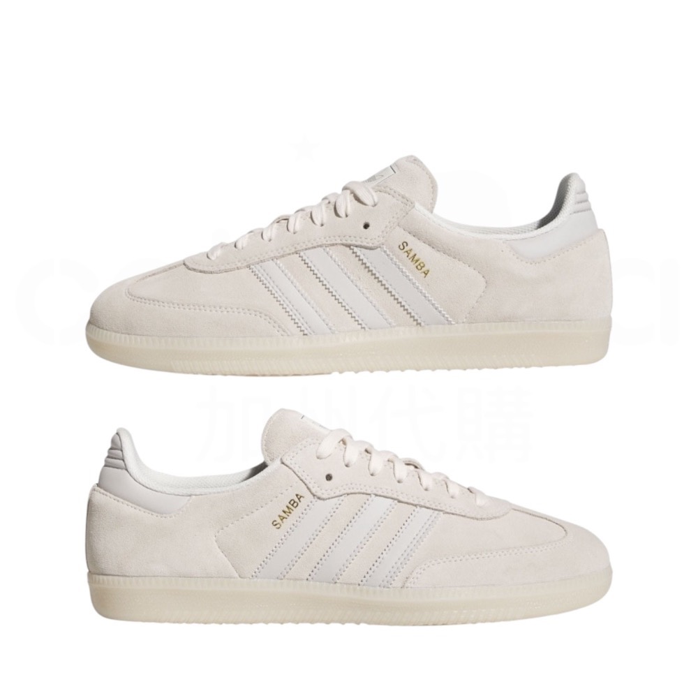 👟adidas SAMBA 休閒鞋 JP5860 骨白色｜白色｜白色底｜皮革｜麂皮｜平底鞋｜德訓鞋 男女通用款鞋-細節圖6