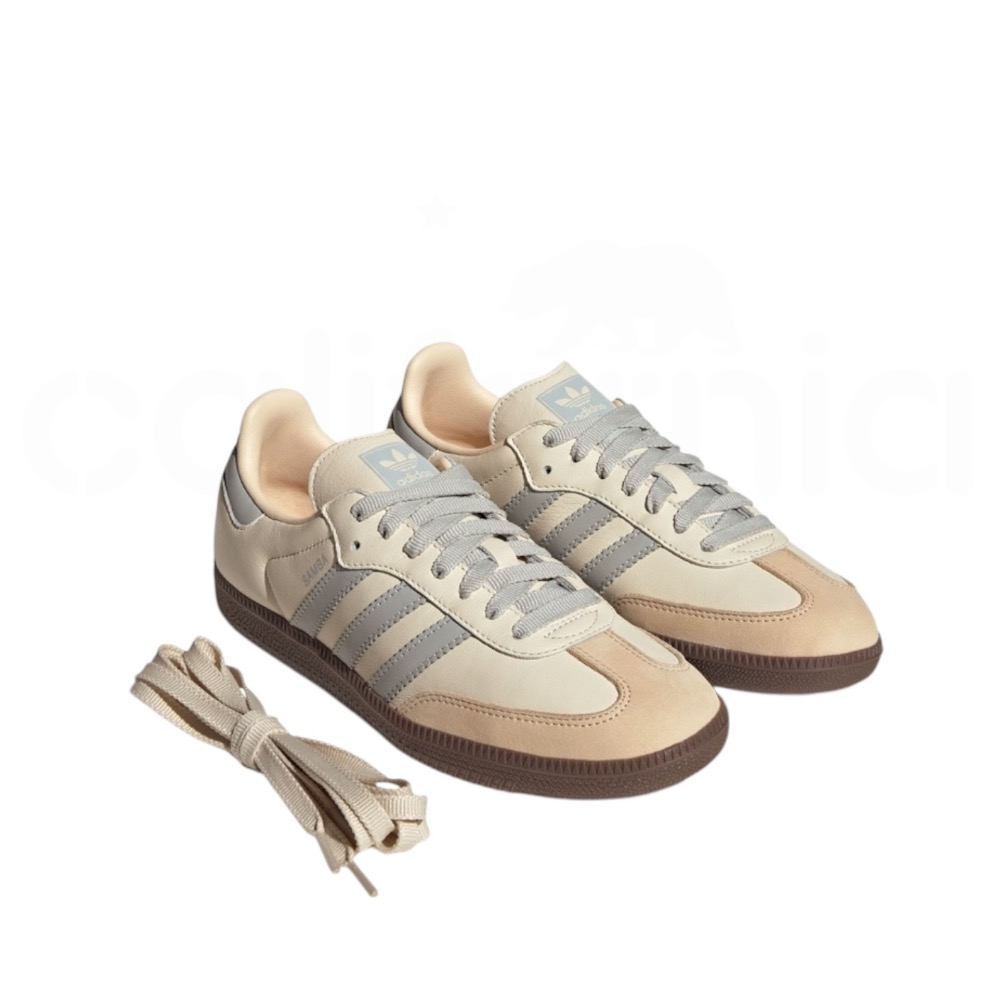 👟adidas SAMBA OG  休閒鞋 JH7299 米灰色｜米色｜灰色｜膚色｜焦糖底｜皮革｜平底鞋｜德訓鞋 男女-細節圖11
