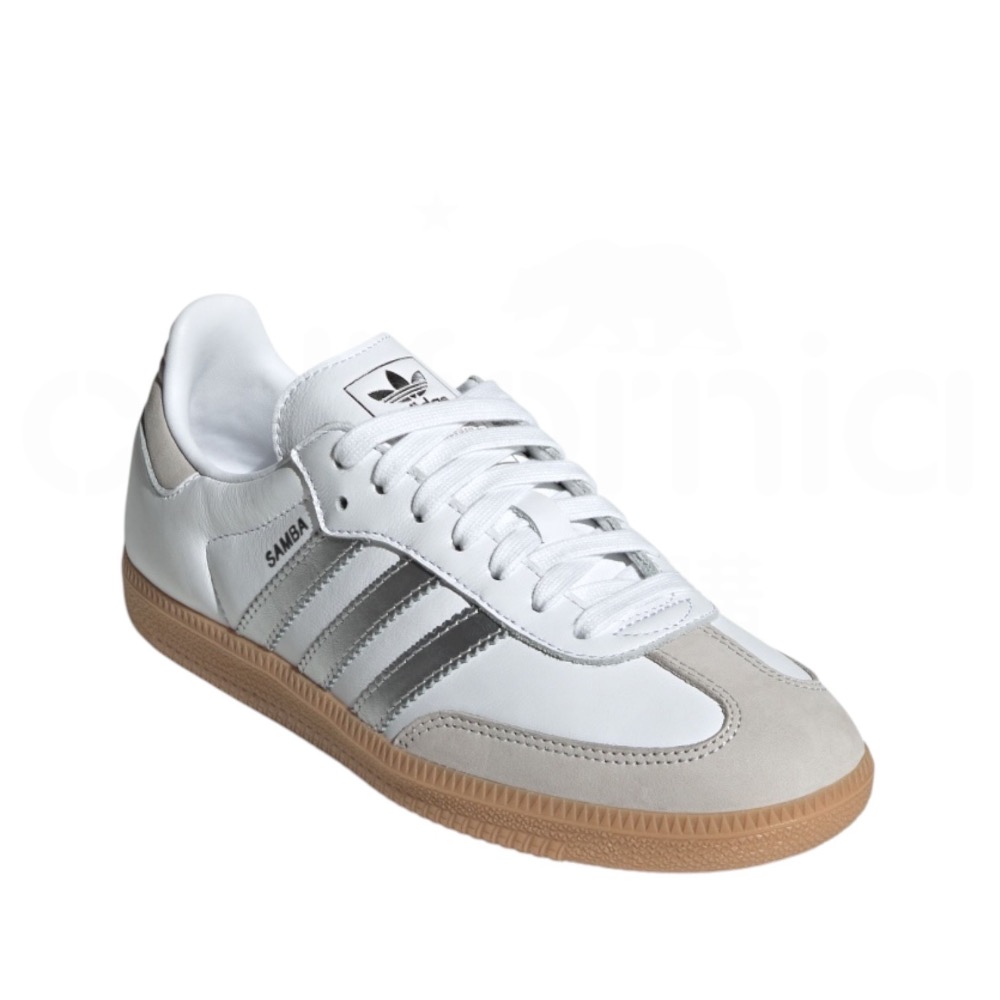 👟adidas SAMBA OG  休閒鞋 JI2725 銀白色｜白色｜銀色｜灰色｜奶茶底｜皮革｜麂皮｜平底鞋｜德訓鞋-細節圖9