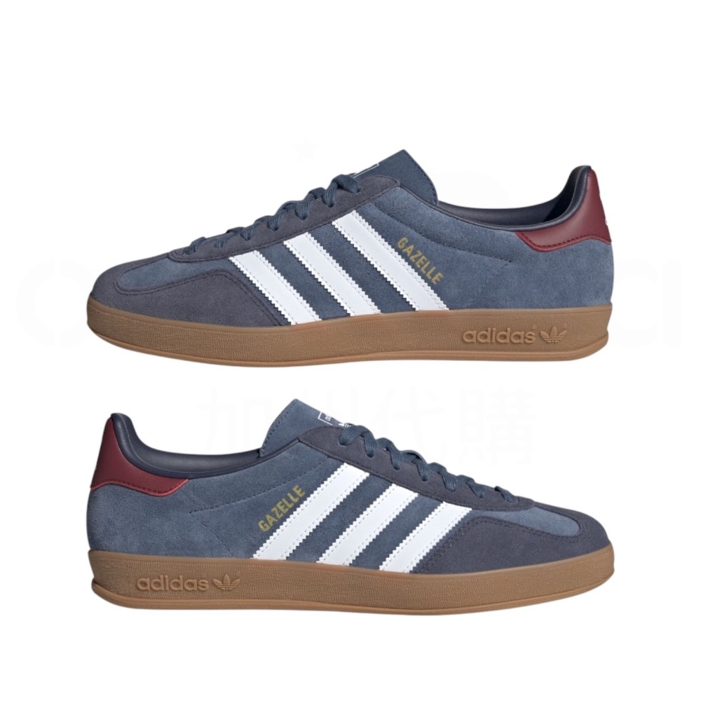 👟adidas GAZELLE INDOOR  休閒鞋 JI3522 藍紫色｜灰藍色｜白色｜酒紅色｜焦糖底｜皮革｜麂皮-細節圖8