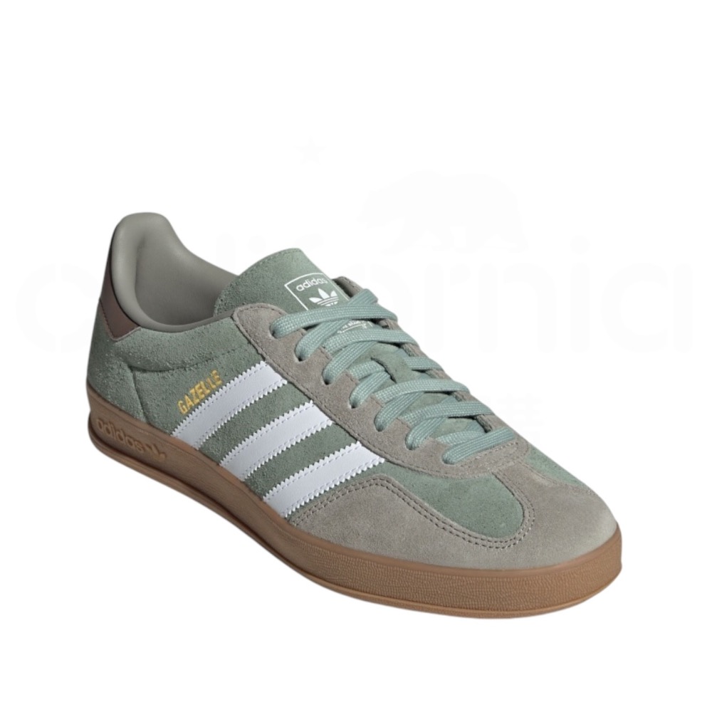 👟adidas GAZELLE INDOOR  休閒鞋 JI3526 灰綠色｜莫蘭迪綠｜灰色｜白色｜焦糖底｜皮革｜麂皮-細節圖6
