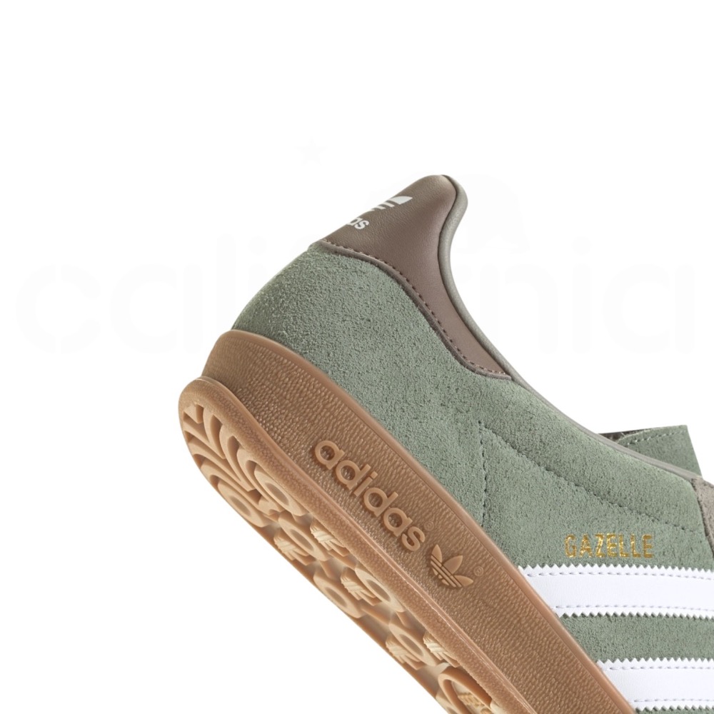 👟adidas GAZELLE INDOOR  休閒鞋 JI3526 灰綠色｜莫蘭迪綠｜灰色｜白色｜焦糖底｜皮革｜麂皮-細節圖10