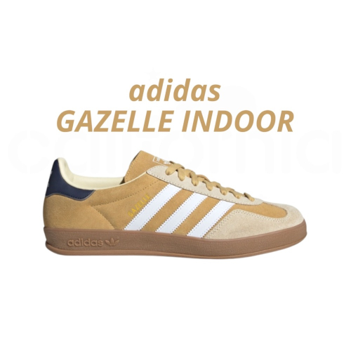 adidas GAZELLE INDOOR 休閒鞋 JI3523 黃白色｜芥黃色｜白色｜淺卡其色｜深藍色｜焦糖底｜
