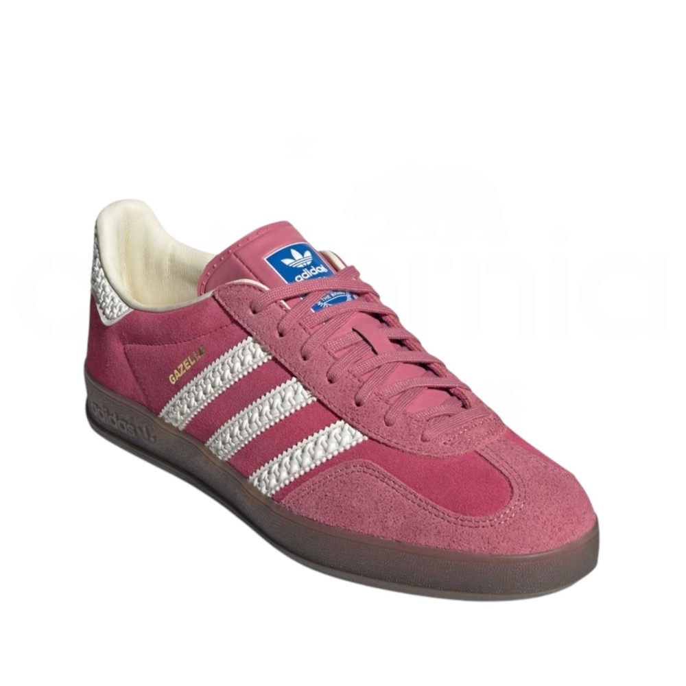 👟adidas GAZELLE INDOOR  休閒鞋 IF1809 桃紅白色｜桃紅色｜白色｜焦糖底｜皮革｜麂皮｜平底-細節圖7