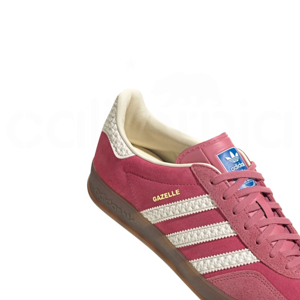 👟adidas GAZELLE INDOOR  休閒鞋 IF1809 桃紅白色｜桃紅色｜白色｜焦糖底｜皮革｜麂皮｜平底-細節圖9