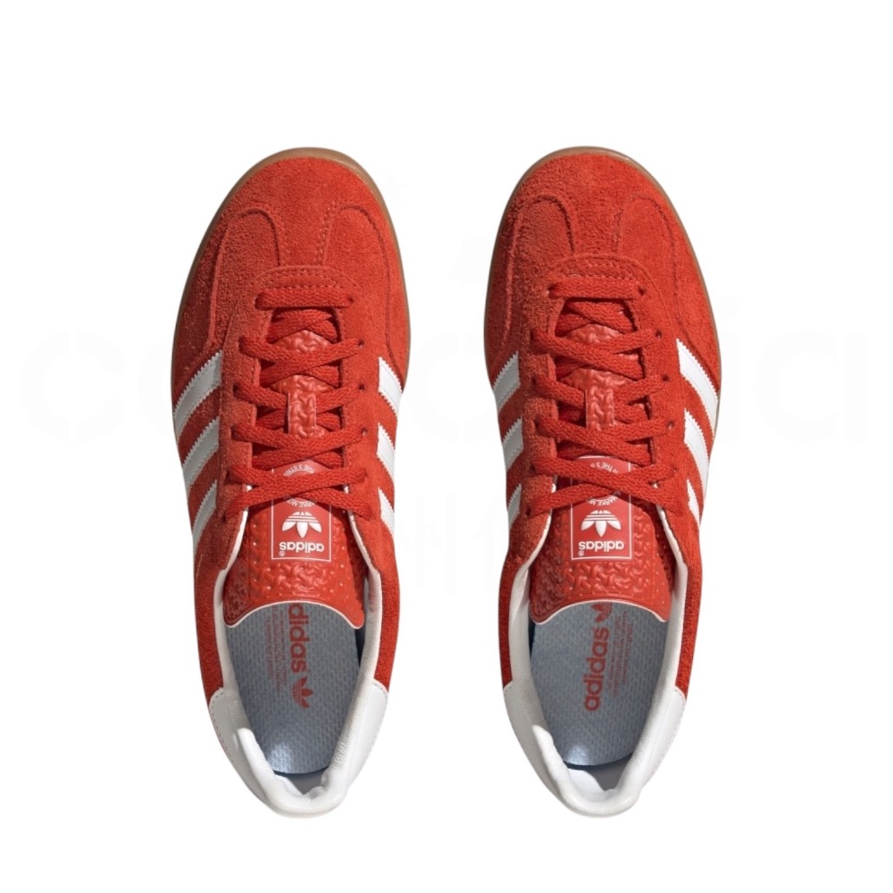 👟adidas GAZELLE INDOOR  休閒鞋 HQ8718 紅白色｜紅色｜白色｜焦糖底｜皮革｜麂皮｜平底鞋｜-細節圖6