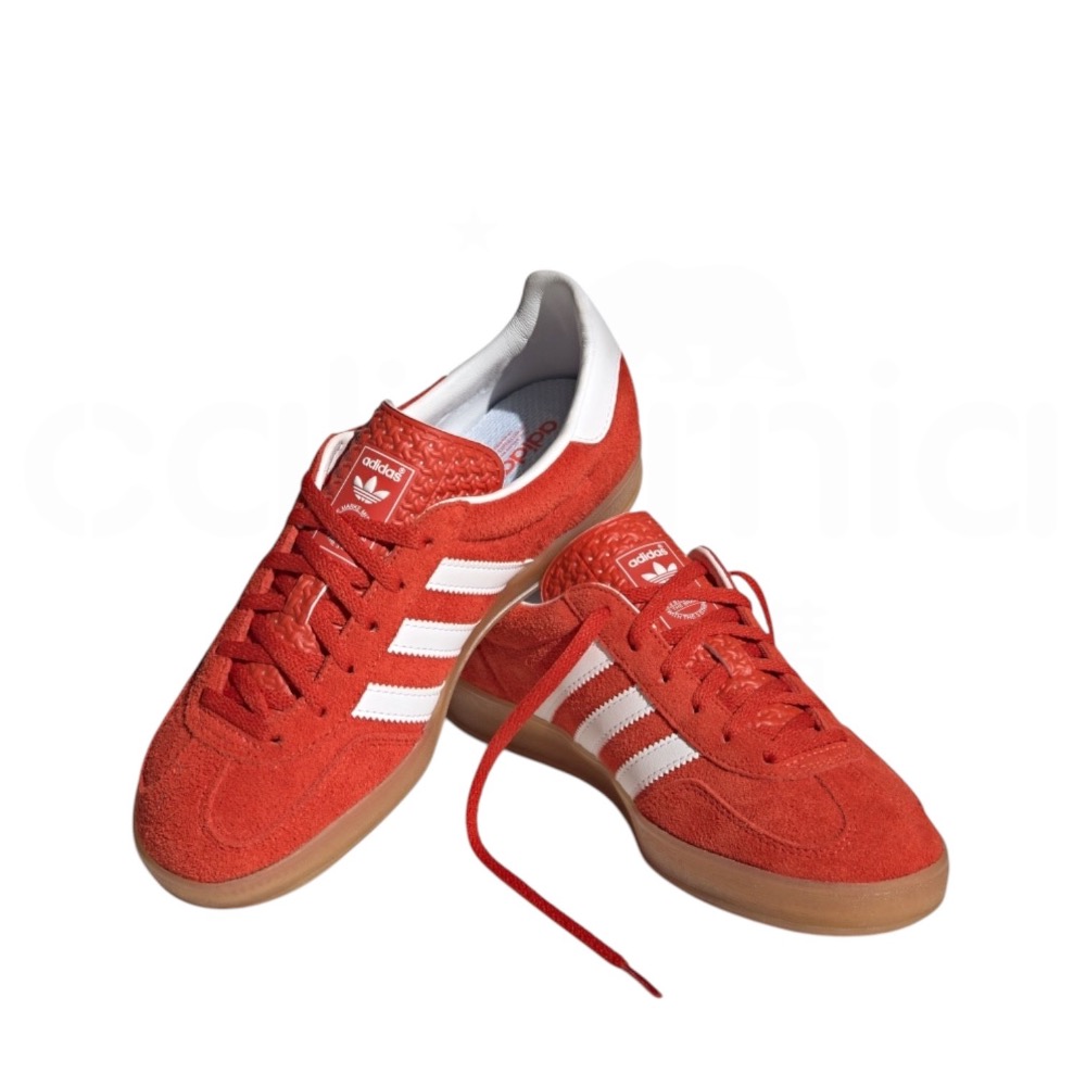 👟adidas GAZELLE INDOOR  休閒鞋 HQ8718 紅白色｜紅色｜白色｜焦糖底｜皮革｜麂皮｜平底鞋｜-細節圖8