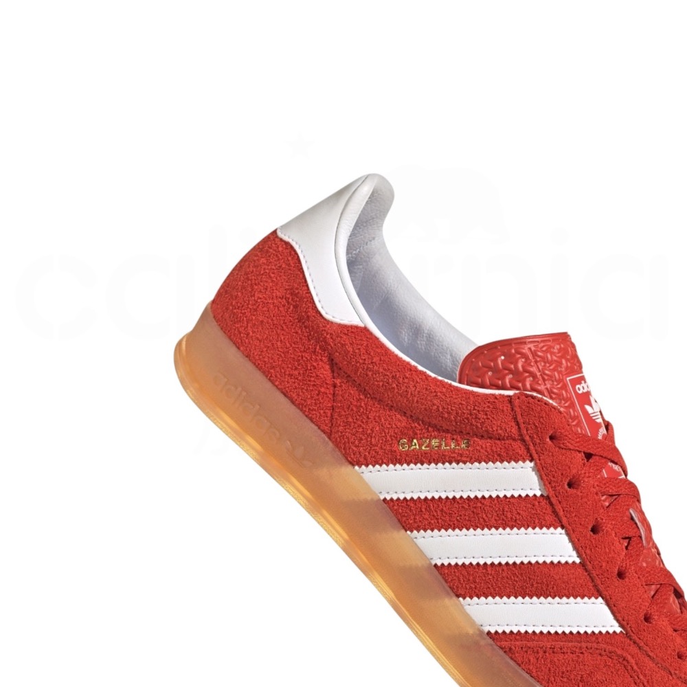 👟adidas GAZELLE INDOOR  休閒鞋 HQ8718 紅白色｜紅色｜白色｜焦糖底｜皮革｜麂皮｜平底鞋｜-細節圖11