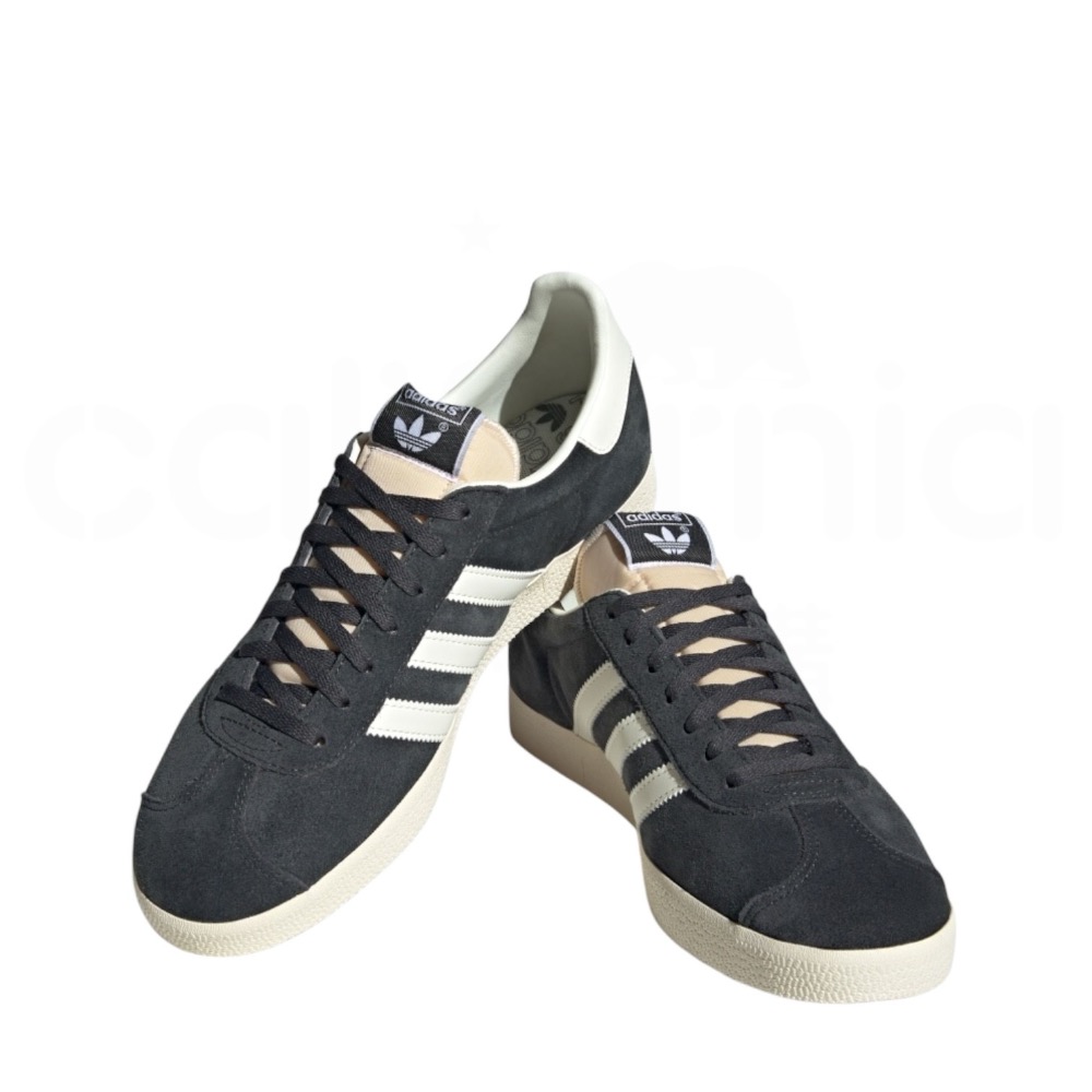 👟adidas GAZELLE 休閒鞋 GY7340 黑白色｜黑色｜白色｜膚色｜白色底｜皮革｜麂皮｜平底鞋｜男女通用款-細節圖5