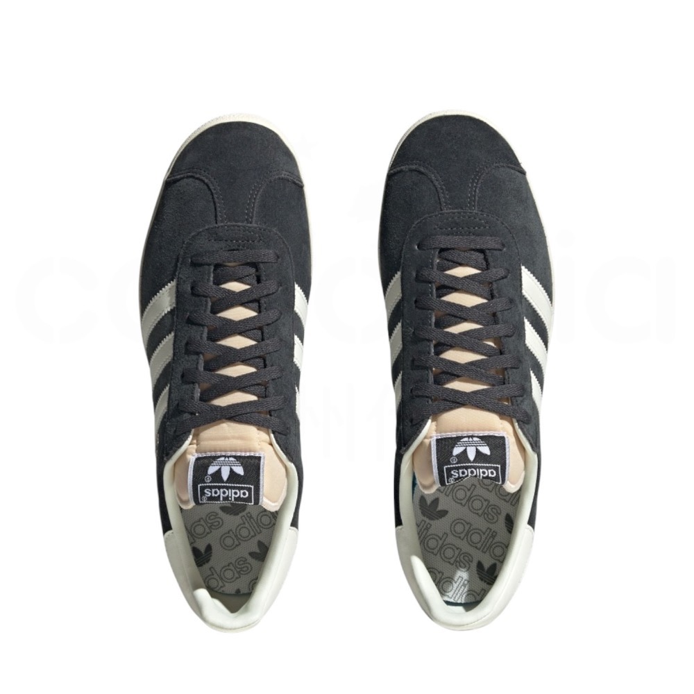 👟adidas GAZELLE 休閒鞋 GY7340 黑白色｜黑色｜白色｜膚色｜白色底｜皮革｜麂皮｜平底鞋｜男女通用款-細節圖3