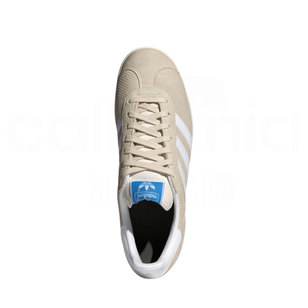 👟adidas GAZELLE 休閒鞋 IF3817 淺卡其色｜白色｜白色底｜皮革｜麂皮｜平底鞋｜男女通用款鞋-細節圖3