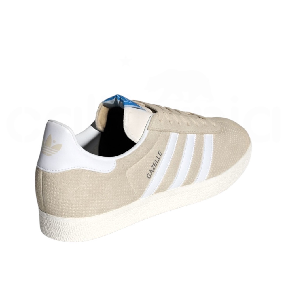👟adidas GAZELLE 休閒鞋 IF3817 淺卡其色｜白色｜白色底｜皮革｜麂皮｜平底鞋｜男女通用款鞋-細節圖6