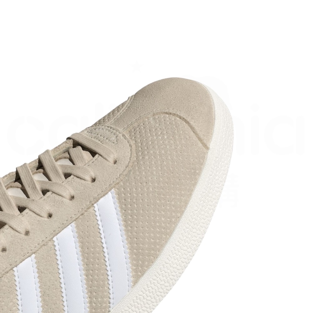 👟adidas GAZELLE 休閒鞋 IF3817 淺卡其色｜白色｜白色底｜皮革｜麂皮｜平底鞋｜男女通用款鞋-細節圖8