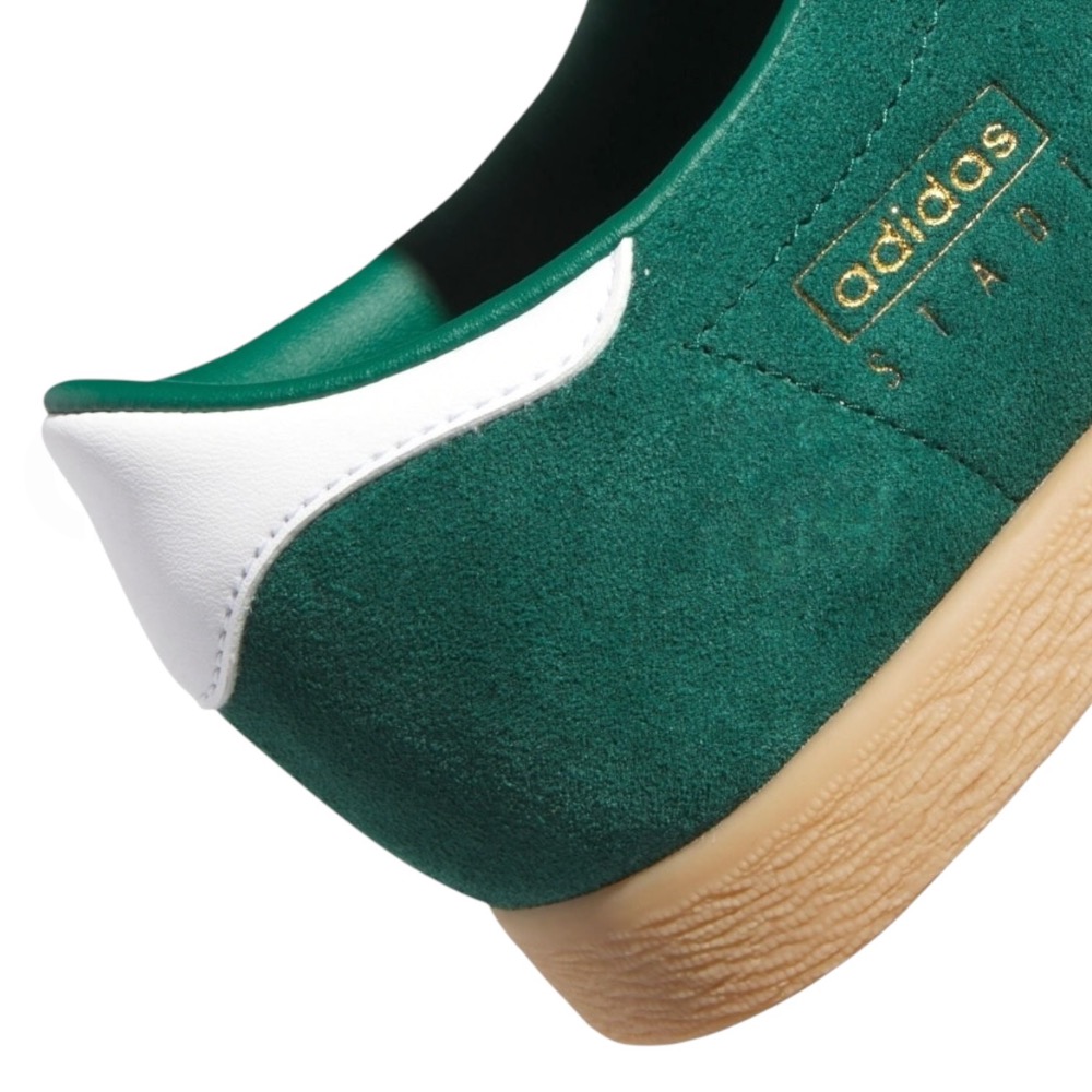 👟adidas STADT 休閒鞋 JI1883 綠白色｜孔雀綠｜草綠色｜白色｜奶茶底｜皮革｜麂皮｜平底鞋｜男女通用款-細節圖9