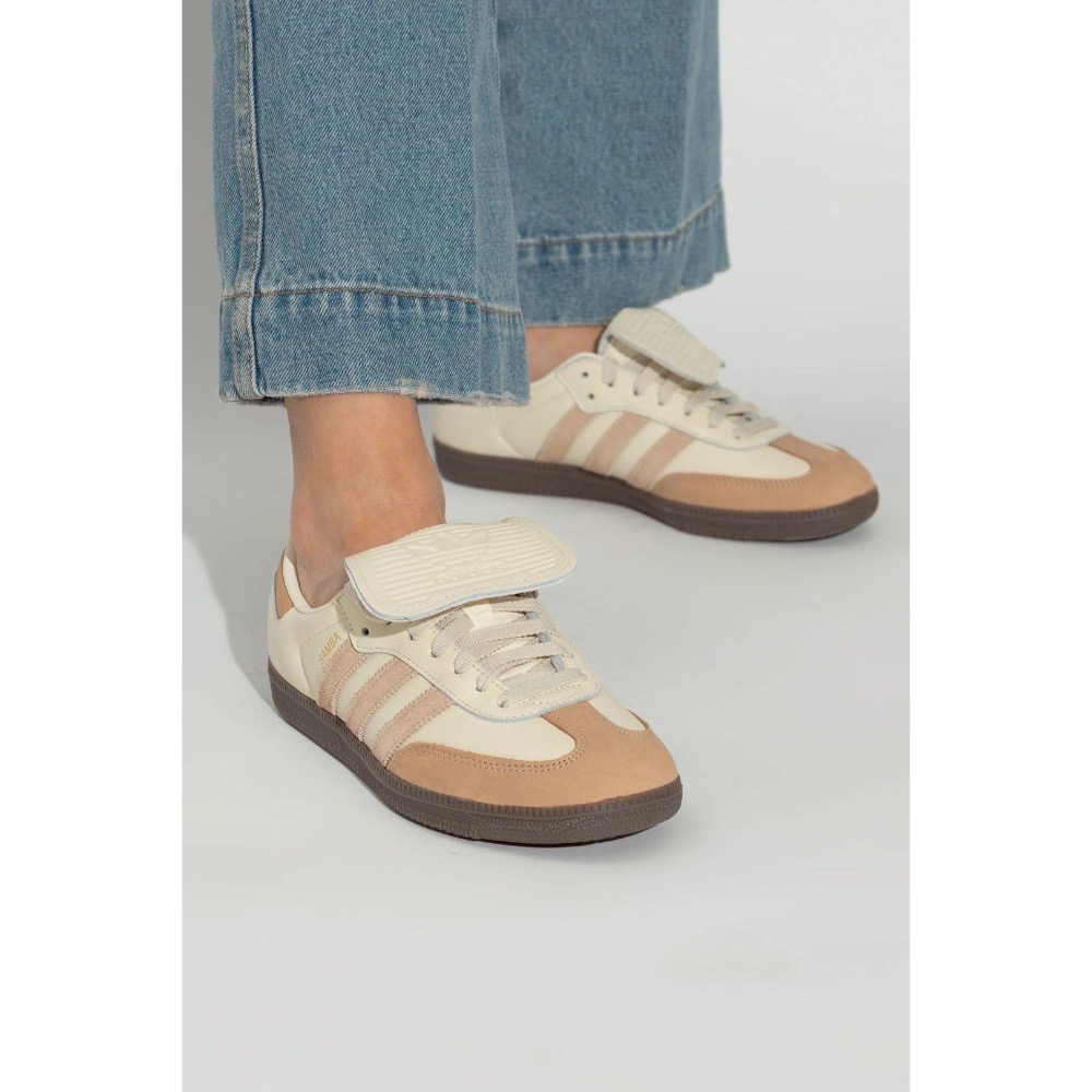 👟adidas SAMBA LT 休閒鞋 JH5706 奶茶棕｜奶茶色｜棕色底｜皮革｜麂皮｜平底鞋｜男女通用款鞋-細節圖3