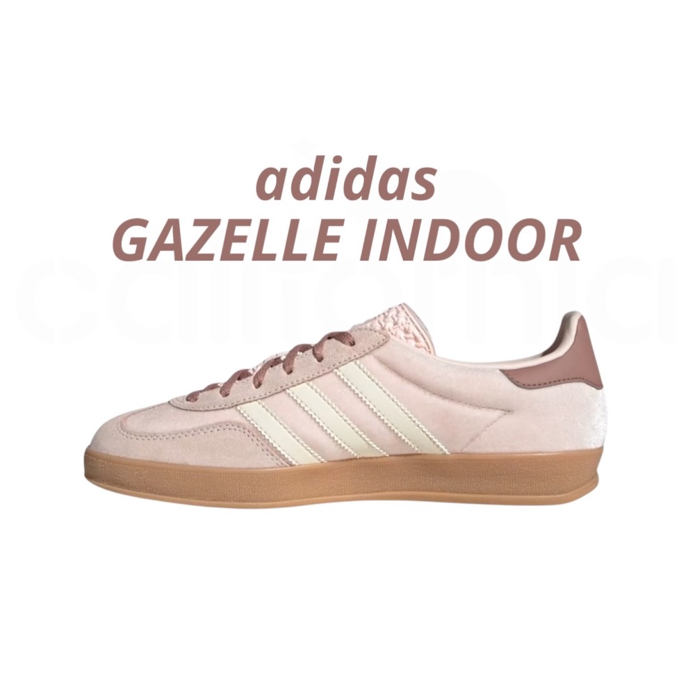 👟adidas GAZELLE INDOOR  休閒鞋 JR0232 玫瑰粉｜粉紅色｜乾燥玫瑰｜白色｜焦糖底｜皮革｜麂-細節圖4