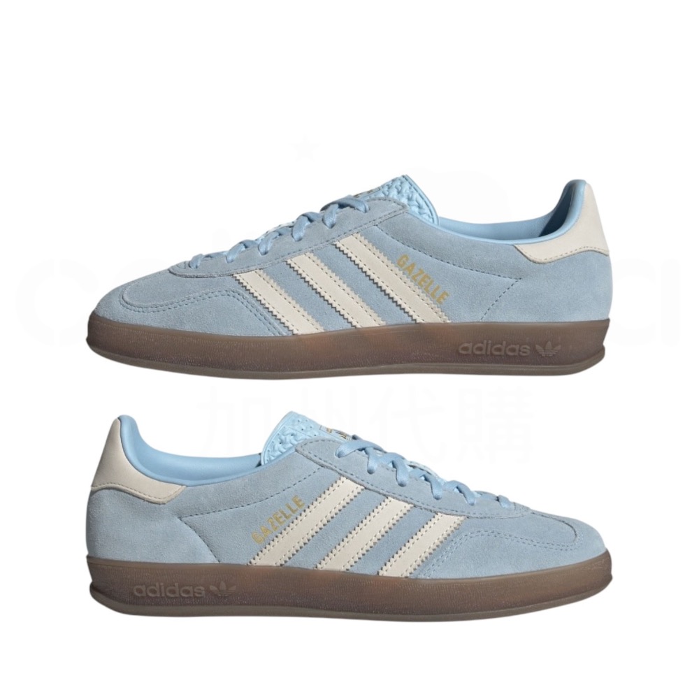 👟adidas GAZELLE INDOOR  休閒鞋 JI2717 莫蘭迪藍｜淺藍色｜天空藍｜藍白色｜白色｜焦糖底｜-細節圖10