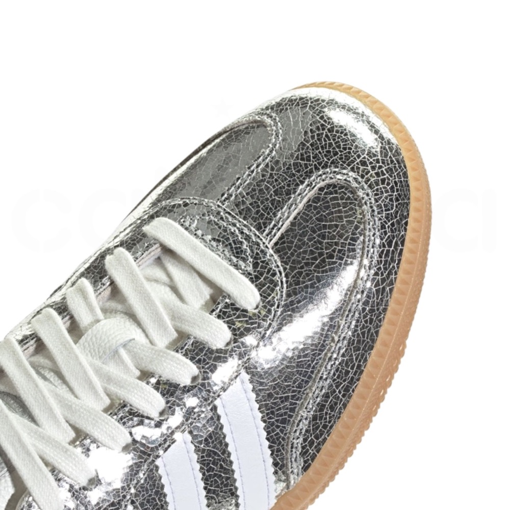 👟adidas SAMBA OG   休閒鞋 JR0035 液態銀｜銀白色｜銀色｜白色｜焦糖底｜裂紋｜皮革｜平底鞋｜男-細節圖9