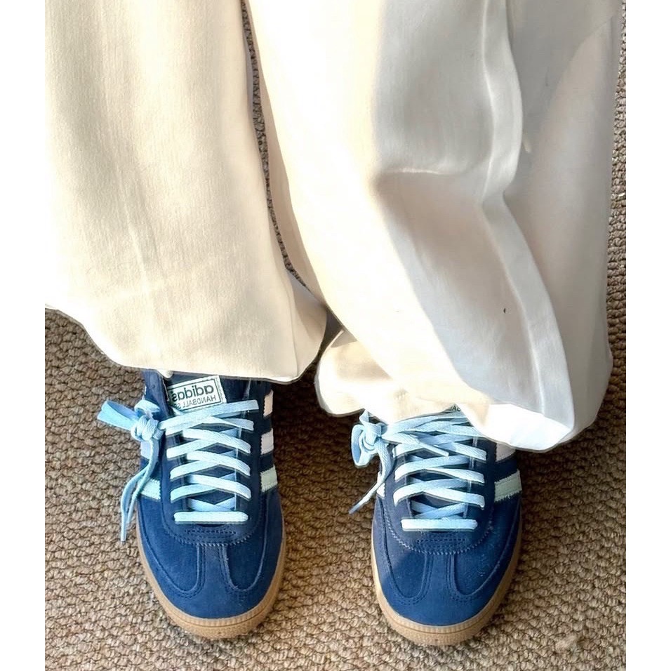 👟adidas HANDBALL SPEZIAL  休閒鞋 IG1967 藍綠白色｜霧藍色｜蘋果綠｜白色｜焦糖底｜皮革-細節圖3
