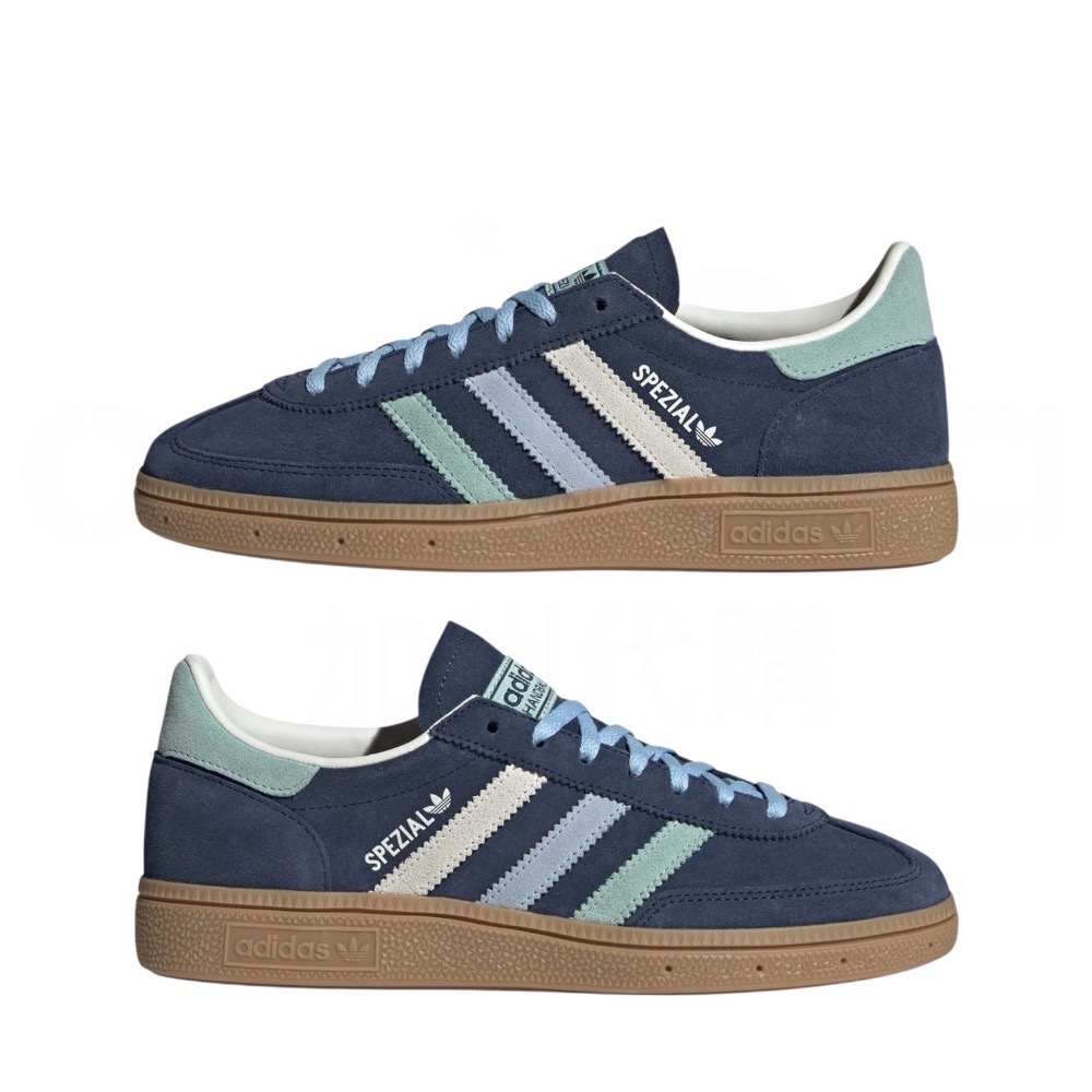👟adidas HANDBALL SPEZIAL  休閒鞋 IG1967 藍綠白色｜霧藍色｜蘋果綠｜白色｜焦糖底｜皮革-細節圖8