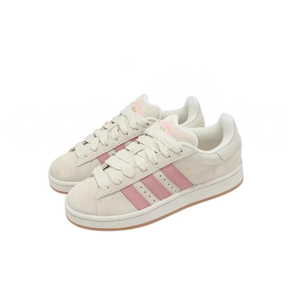 👟adidas Campus 00S 休閒鞋 JI2752 米白粉色｜米白色｜粉紅色｜焦糖底｜皮革｜麂皮｜平底鞋｜女款-細節圖5