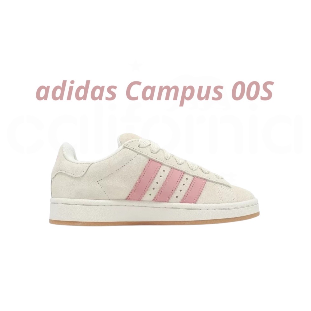 👟adidas Campus 00S 休閒鞋 JI2752 米白粉色｜米白色｜粉紅色｜焦糖底｜皮革｜麂皮｜平底鞋｜女款-細節圖7