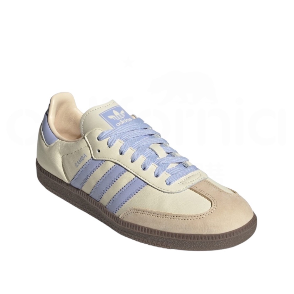 👟adidas SAMBA OG  休閒鞋 JI2678 白紫色｜紫色｜白色｜米色｜紫羅蘭｜咖啡底｜皮革｜平底鞋｜男女-細節圖5