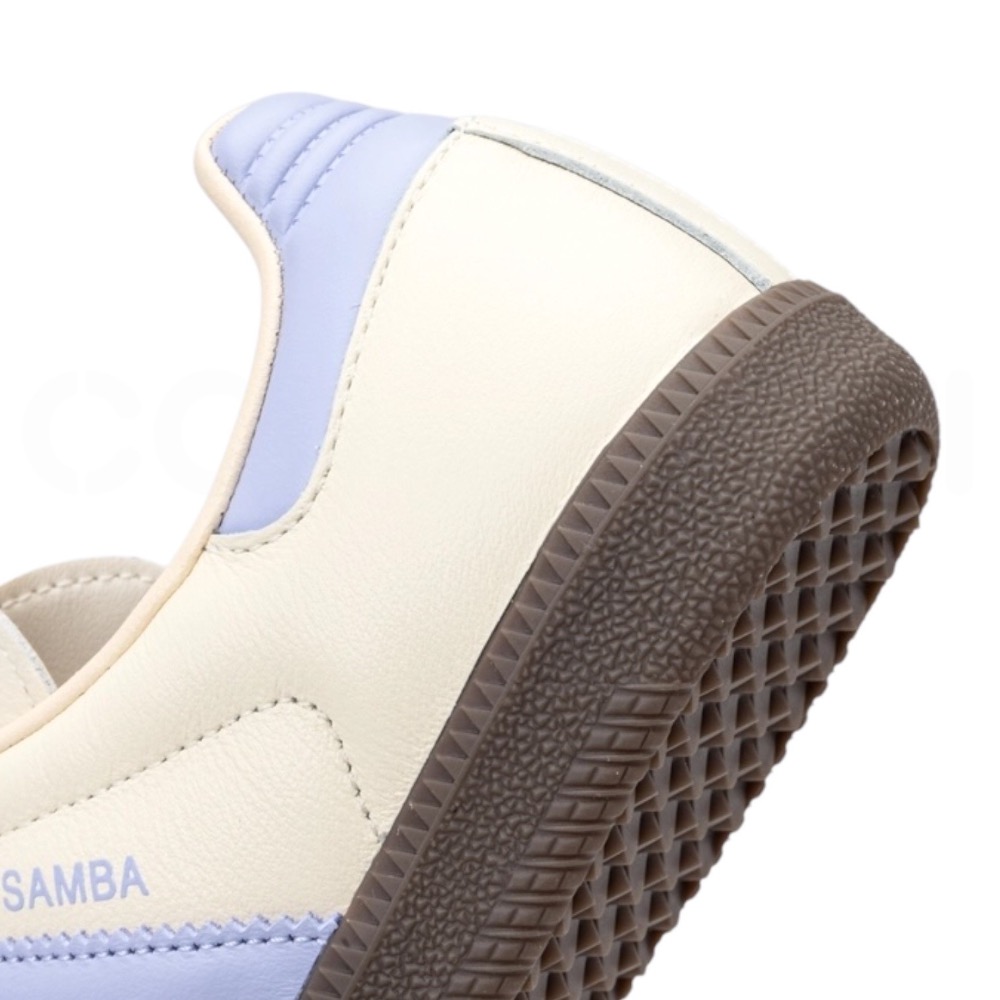 👟adidas SAMBA OG  休閒鞋 JI2678 白紫色｜紫色｜白色｜米色｜紫羅蘭｜咖啡底｜皮革｜平底鞋｜男女-細節圖10