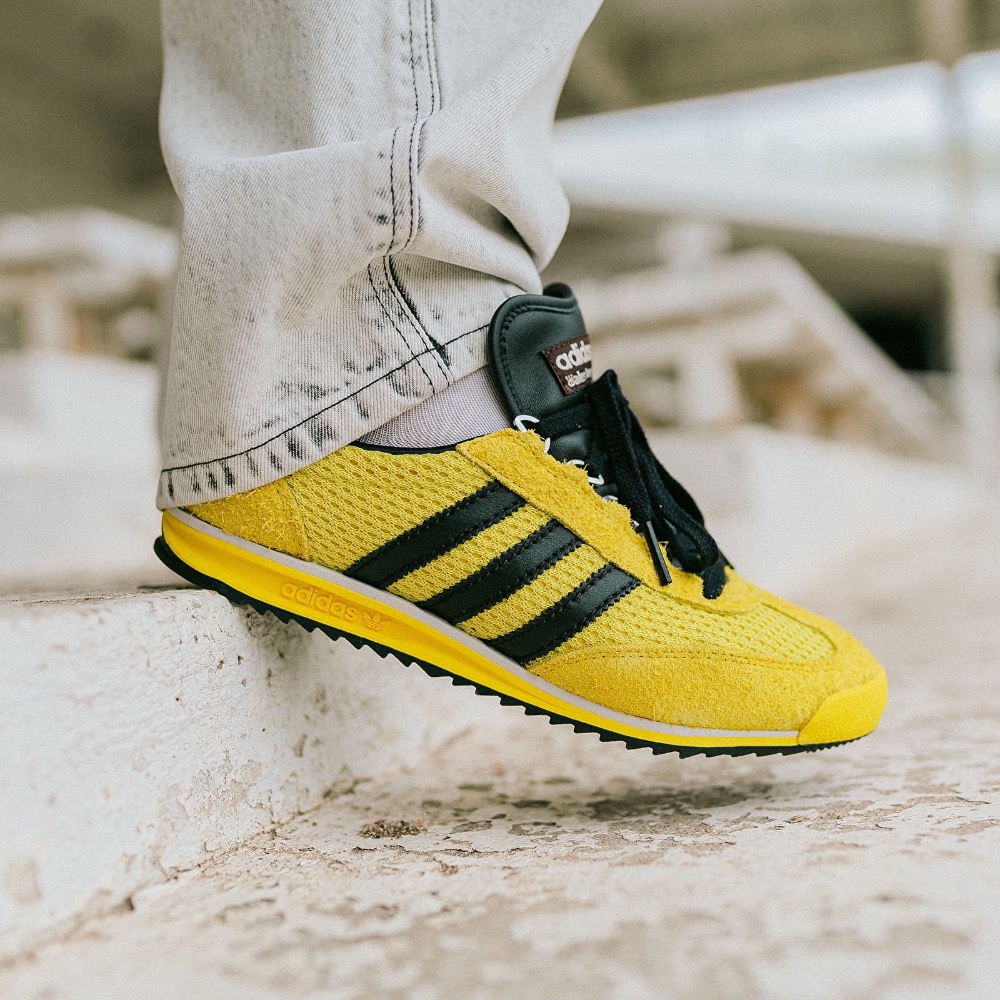 👟adidas X WALES BONNER SL76 聯名款休閒鞋 黃黑色｜黃色｜黑色｜皮革｜麂皮｜網格｜平底鞋｜男-細節圖4