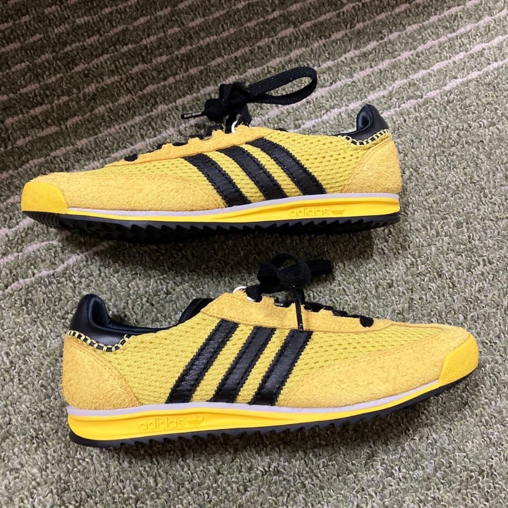 👟adidas X WALES BONNER SL76 聯名款休閒鞋 黃黑色｜黃色｜黑色｜皮革｜麂皮｜網格｜平底鞋｜男-細節圖7