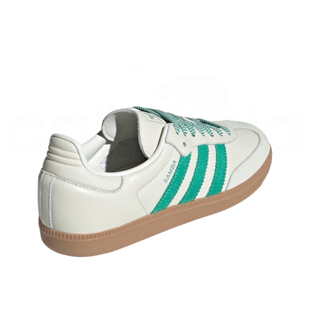 👟adidas SAMBA OG  休閒鞋 白綠色｜白色｜綠色｜骨白色｜奶茶底｜皮革｜麂皮｜平底鞋｜男女通用款鞋-細節圖11