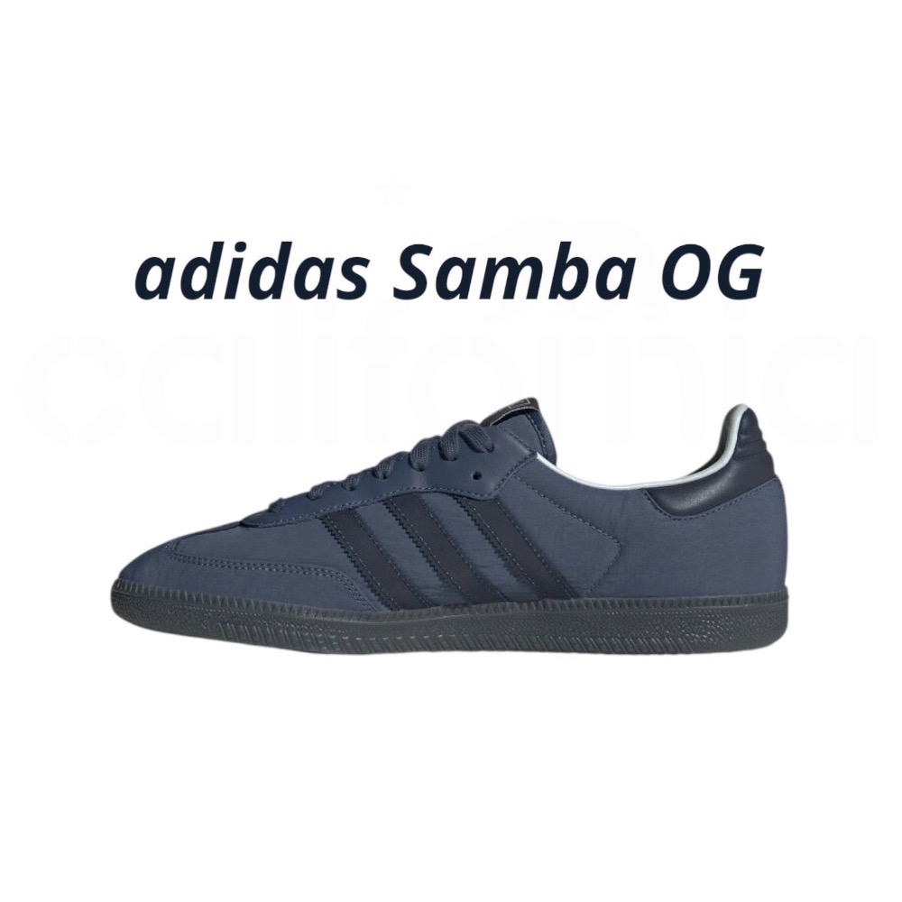 👟adidas SAMBA OG  休閒鞋 藍黑色｜海軍藍｜深藍色｜黑色｜黑色底｜皮革｜尼龍｜反光｜平底鞋｜男女通用款-細節圖4