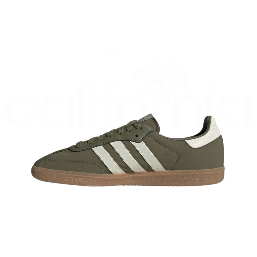 👟adidas SAMBA OG  休閒鞋 橄欖綠白色｜橄欖綠｜白色｜焦糖底｜皮革｜尼龍｜反光｜平底鞋｜男女通用款鞋-細節圖3