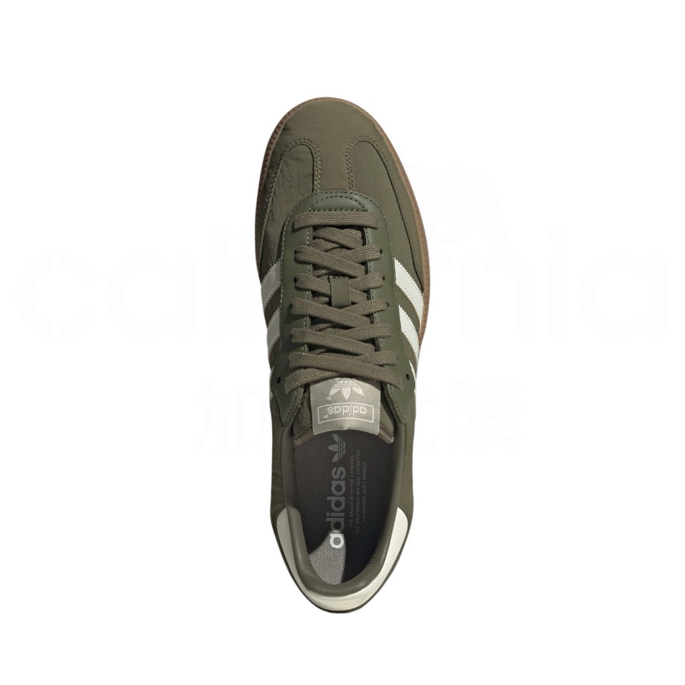 👟adidas SAMBA OG  休閒鞋 橄欖綠白色｜橄欖綠｜白色｜焦糖底｜皮革｜尼龍｜反光｜平底鞋｜男女通用款鞋-細節圖4