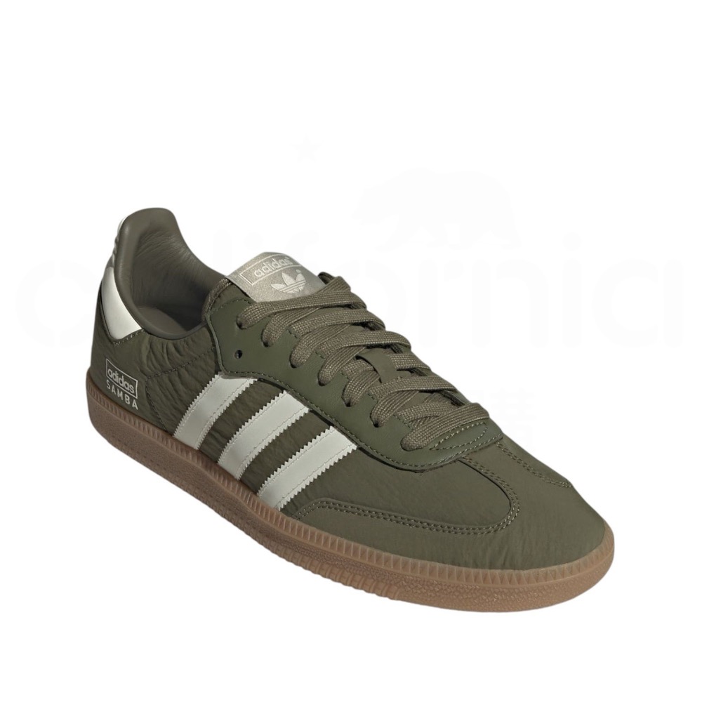 👟adidas SAMBA OG  休閒鞋 橄欖綠白色｜橄欖綠｜白色｜焦糖底｜皮革｜尼龍｜反光｜平底鞋｜男女通用款鞋-細節圖6