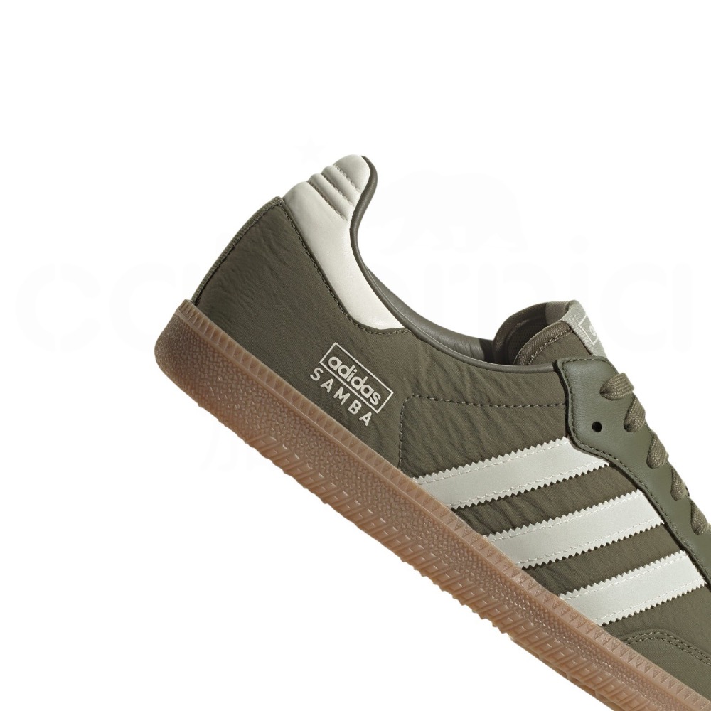 👟adidas SAMBA OG  休閒鞋 橄欖綠白色｜橄欖綠｜白色｜焦糖底｜皮革｜尼龍｜反光｜平底鞋｜男女通用款鞋-細節圖11