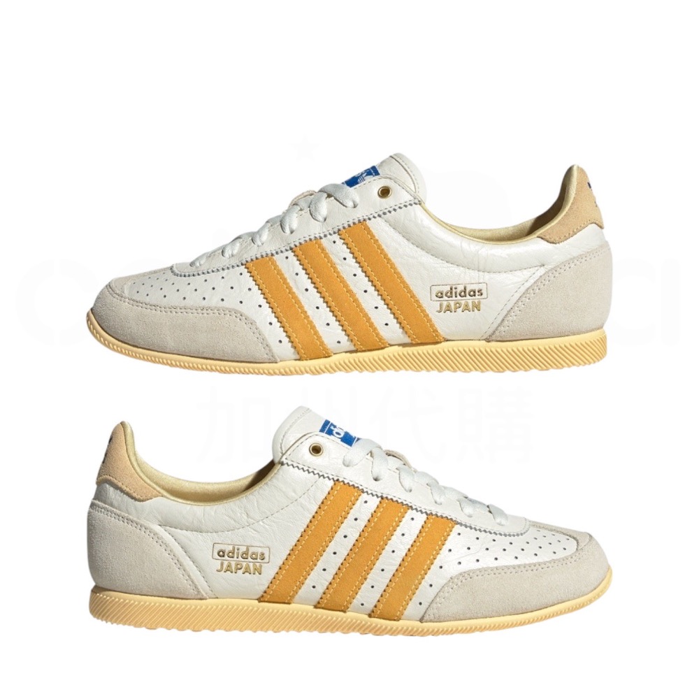 👟adidas JAPAN 休閒鞋 黃白色｜黃色｜芥末黃｜白色｜杏色｜黃色底｜皮革｜麂皮｜平底鞋｜男女通用款鞋-細節圖8