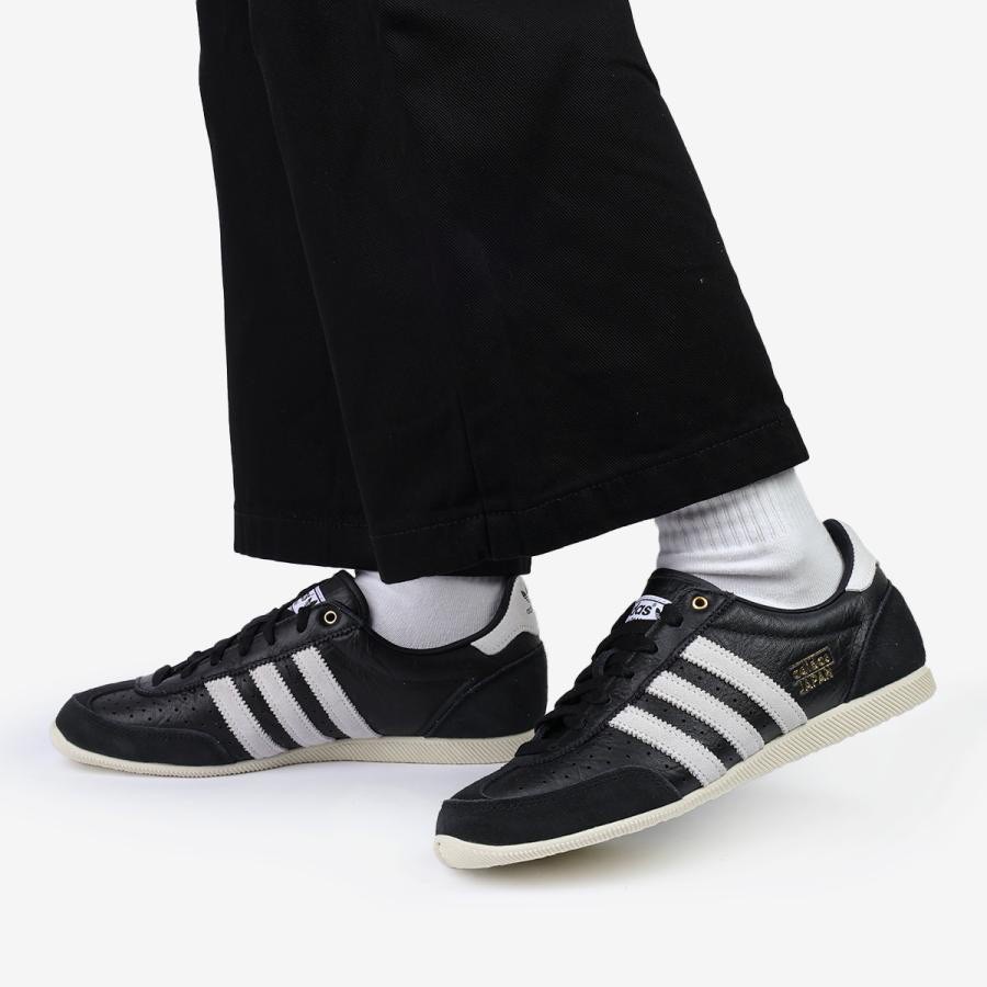👟adidas JAPAN 休閒鞋 黑白色｜黑色｜白色｜白色底｜皮革｜麂皮｜平底鞋｜男女通用款鞋-細節圖3