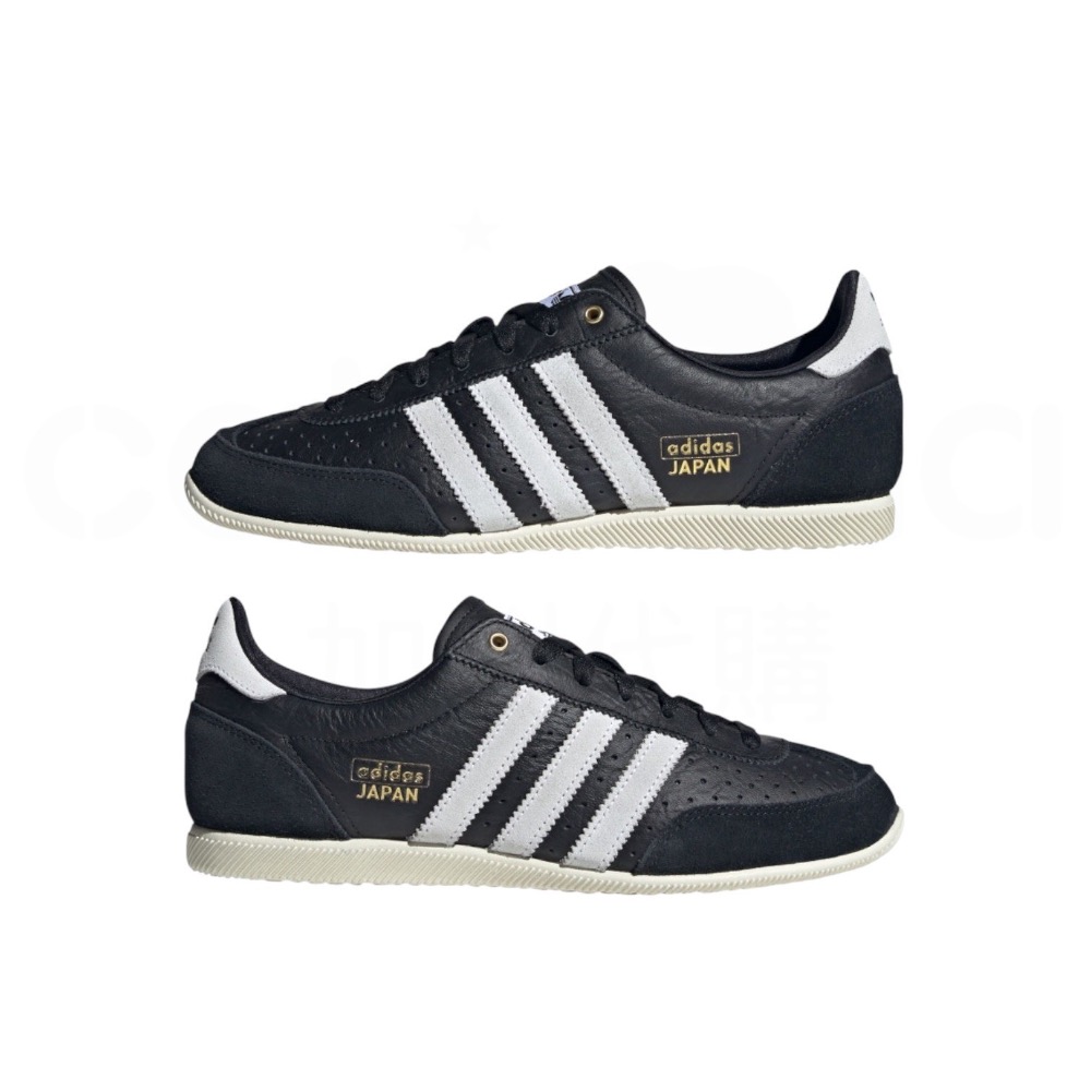 👟adidas JAPAN 休閒鞋 黑白色｜黑色｜白色｜白色底｜皮革｜麂皮｜平底鞋｜男女通用款鞋-細節圖8