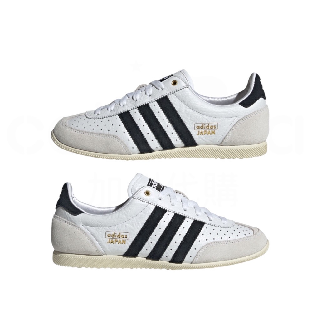 👟adidas JAPAN 休閒鞋 白黑色｜白色｜黑色｜白色底｜皮革｜麂皮｜平底鞋｜男女通用款鞋-細節圖9