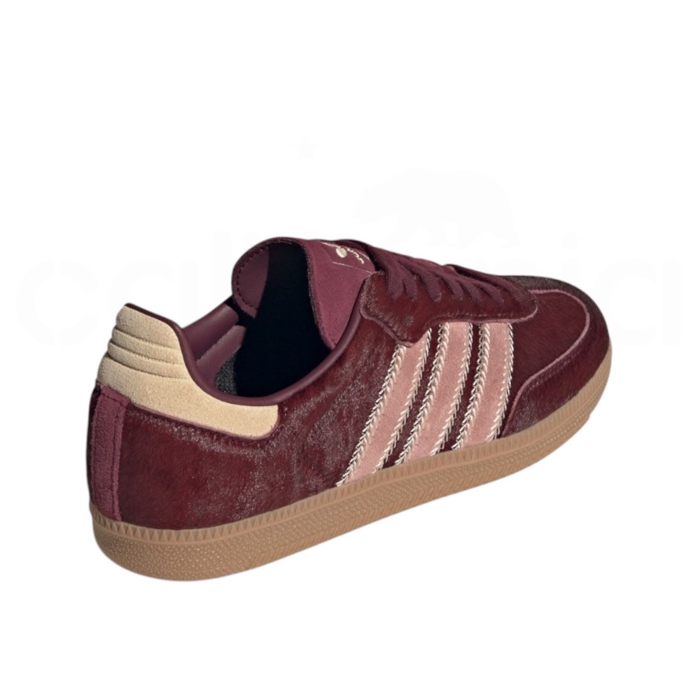 👟adidas SAMBA OG  休閒鞋 酒紅粉｜酒紅色｜莫蘭迪粉｜豆沙色｜米色｜棕色底｜皮革｜仿馬毛｜平底鞋｜男女-細節圖8