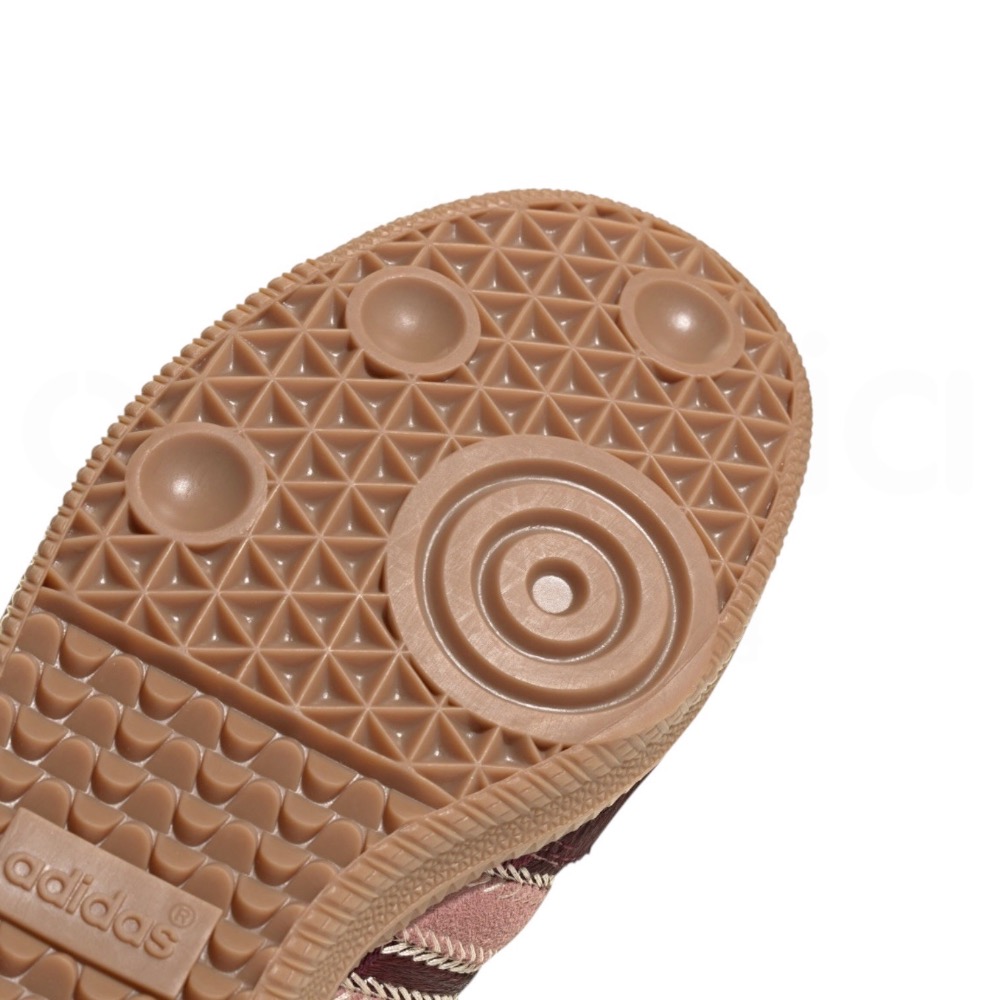 👟adidas SAMBA OG  休閒鞋 酒紅粉｜酒紅色｜莫蘭迪粉｜豆沙色｜米色｜棕色底｜皮革｜仿馬毛｜平底鞋｜男女-細節圖11