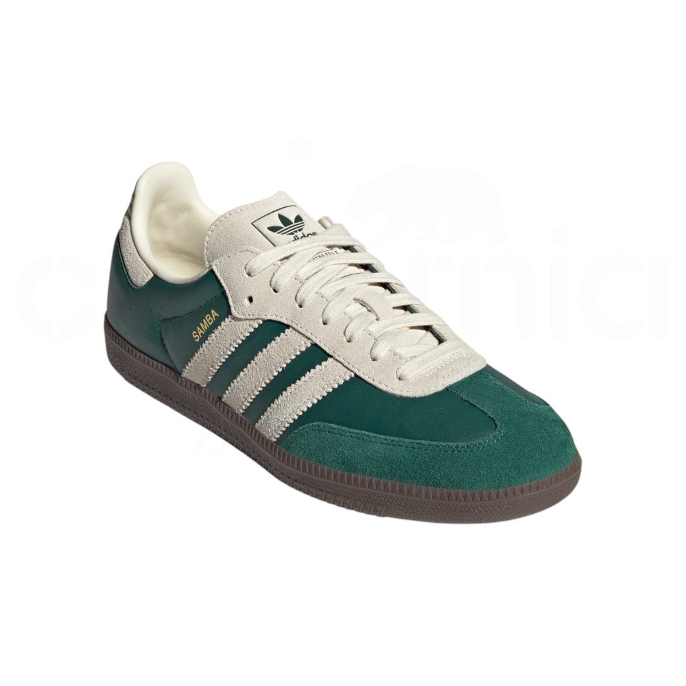 👟adidas SAMBA OG  休閒鞋 綠白色｜草綠色｜奶油色｜咖啡底｜皮革｜麂皮｜平底鞋｜男女通用款鞋-細節圖9