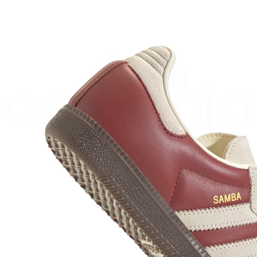 👟adidas SAMBA OG  休閒鞋 紅白色｜紅色｜奶油色｜咖啡底｜皮革｜麂皮｜平底鞋｜男女通用款鞋-細節圖8
