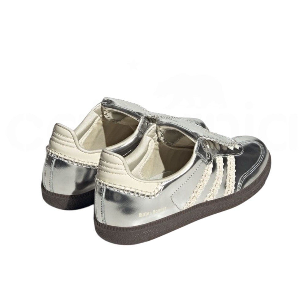 👟adidas X WALES BONNER 聯名款休閒鞋 銀白色｜液態銀｜銀色｜蕾絲｜咖啡底｜皮革｜平底鞋｜男女通用-細節圖6