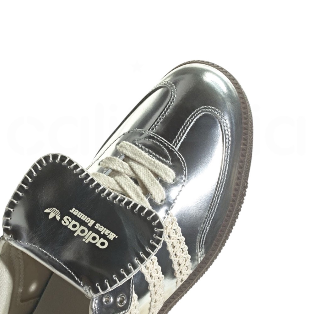 👟adidas X WALES BONNER 聯名款休閒鞋 銀白色｜液態銀｜銀色｜蕾絲｜咖啡底｜皮革｜平底鞋｜男女通用-細節圖10