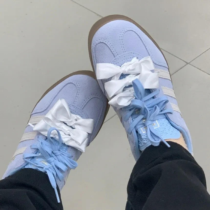 👟adidas GAZELLE INDOOR  休閒鞋 JI2717 莫蘭迪藍｜淺藍色｜天空藍｜藍白色｜白色｜焦糖底｜-細節圖5