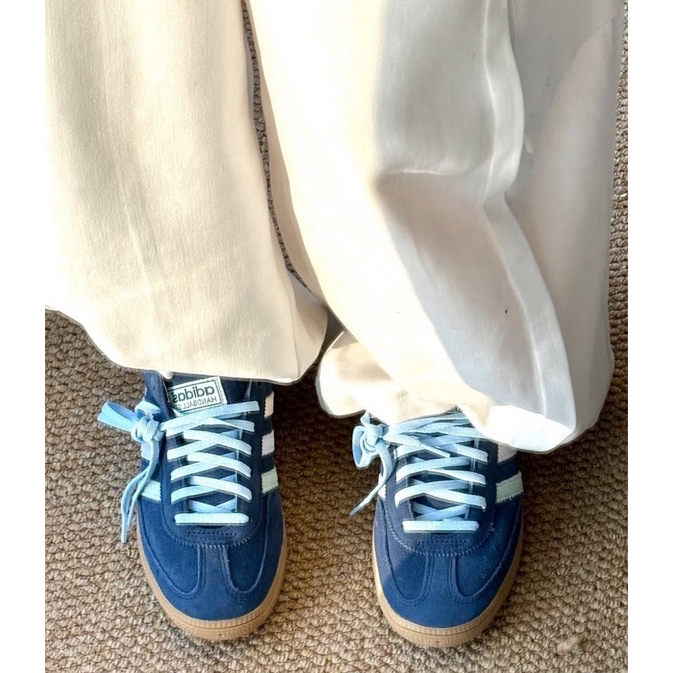 👟adidas HANDBALL SPEZIAL  休閒鞋 IG1967 藍綠白色｜霧藍色｜蘋果綠｜白色｜焦糖底｜皮革-細節圖3